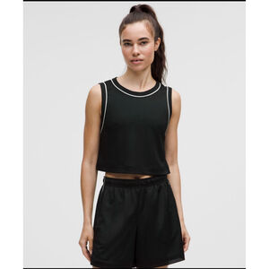 Women's Lululemon Double-Layered Mesh Reversible Tank Top M Black Green